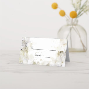 Cartão De Mesa Hydrangea Branca Flores Aquarela Casamento