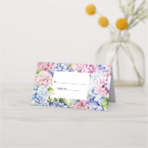 Hydrangea Place Card Guest Mesa No. Resposta