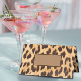 Cartão De Mesa impressão-leopardo de uma festa de safari selvagem