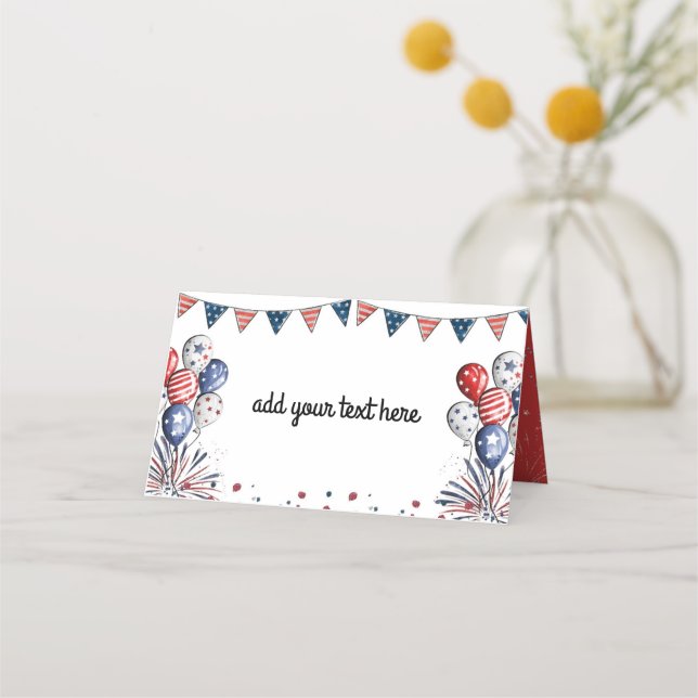 Cartão De Mesa Independência ou Dia Memorial Patriótico (Frente)