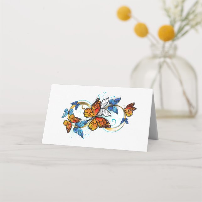 Cartão De Mesa Infinity of Monarch Butterflies (Frente)
