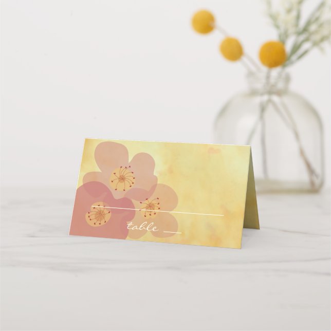 Cartão De Mesa Influência Asiática na Placa de Tenda Dobrada da r (Frente)