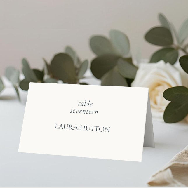 Cartão De Mesa Ivory | Chic Monogram Wedding  (Criador carregado)