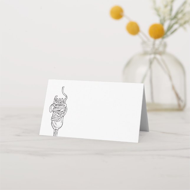 Cartão De Mesa Janto de espaguete (Frente)