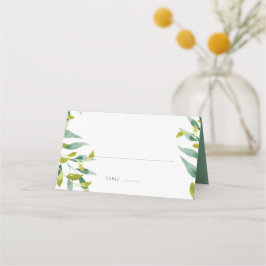 Cartão De Mesa Jardim Country Eucalipto Verde Casamento