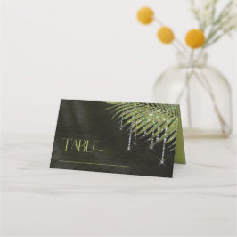 Cartão De Mesa Jewel Palm Leaf Green ID830 Place Card
