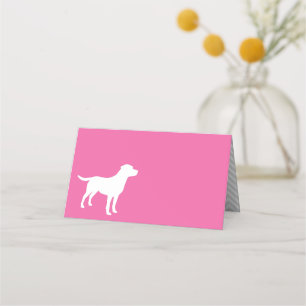 Cartão De Mesa Labrador Chá de fraldas de Cachorro Rosa