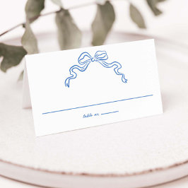Cartão De Mesa Laço Elegante Fita Desenho à Mão Casamento