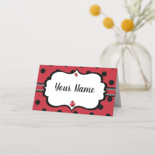 Cartão De Mesa Ladybug / Ladybird Foled Place Card