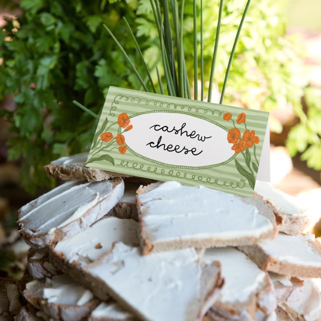 Cartão De Mesa Laranja Desenhada à Mão Encantadora Caprichosa Jar (Criador carregado)