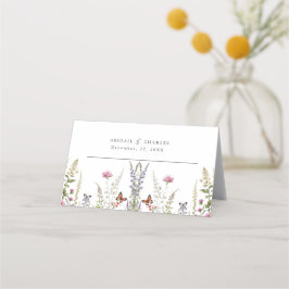 Cartão De Mesa Lavandas Elegantes e flor silvestre