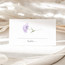 Cartão De Mesa Lavender Lilac Hydrangea Watercolor Wedding