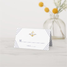 Listras Náuticas Âncora Dourada Casamento