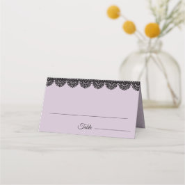 Cartão De Mesa Locação Preta no Casamento Personalizado de Lavand