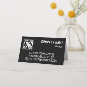 Cartão De Mesa Logotipo corporativo personalizado Empresa moderna