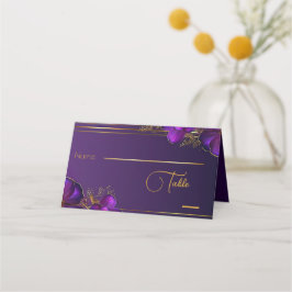 Cartão De Mesa Lugares Violetas Luminosas Chic Personalizáveis Ro