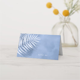 Cartão De Mesa Lush Palm Leaf Wedding Mesa No. Blue ID956