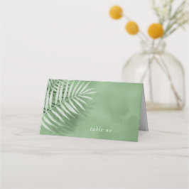 Cartão De Mesa Lush Palm Leaf Wedding Mesa No. Moss Green ID956