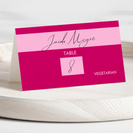 Cartão De Mesa Magenta Moderno e Ousado