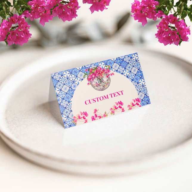 Cartão De Mesa Mamma Mia Disco (Mamma Mia Disco Place Card)