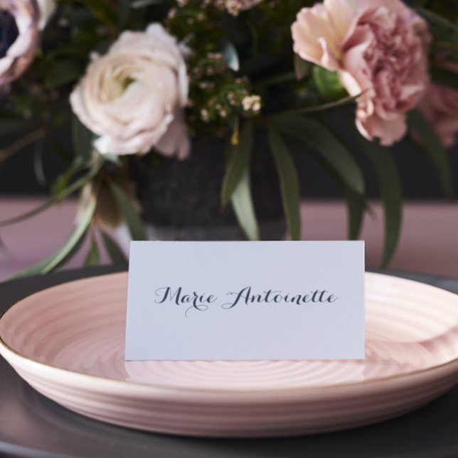 Cartão De Mesa Marie Antoinette Wedding Rococo Dusty Blue (Criador carregado)