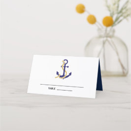 Cartão De Mesa Marinho Náutico Elegante