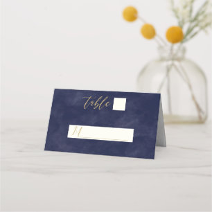 Cartão De Mesa Marinho Simples Vidro Dourado De Casamento De Mesa