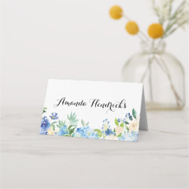 Cartão De Mesa Mas Hydrangea Green Flower Place Card