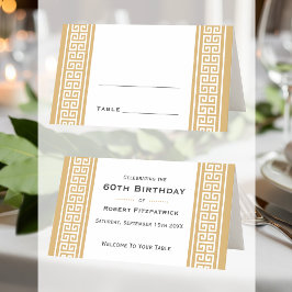 Cartão De Mesa Mesa Clássica Dourada Personalizada