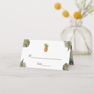 Cartão De Mesa Mesa de Casamento de Verão de Abacaxi