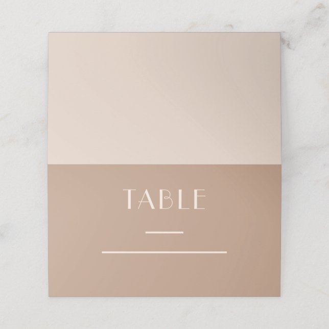 Cartão De Mesa Mesa de Casamento dos Tons Monocromáticos da Terra (Exterior/Desdobrado)