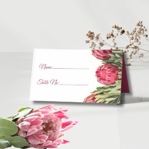 Cartão De Mesa Mesa de Casamento Floral Botânica Moderna Rosa Pro