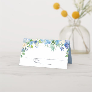 Cartão De Mesa Mesa de Casamento Floral de Hydrangea Azul Claro