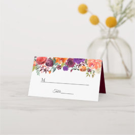 Cartão De Mesa Mesa de Casamento Floral Rustic Bloom Burgundy