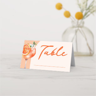 Cartão De Mesa Mesa de Chá de Noiva Aperol Spritz para Encontro N