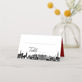 Cartão De Mesa Mesa de Script Retroativo no Skyline Las Vegas