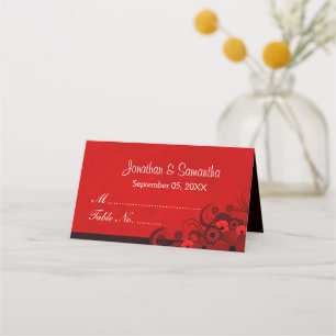 Cartão De Mesa Mesa Dobrada De Chic Red Gothic Hibiscus