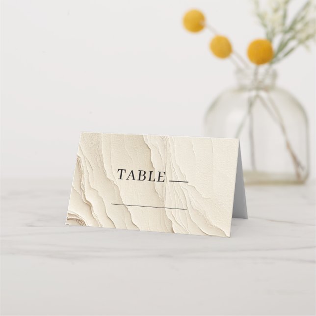 Cartão De Mesa Mesa Texturizada Boêmia Creme Marfim (Frente)