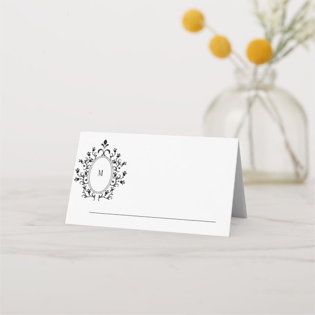 Cartão De Mesa Minimal Monogram Event Card (Verso)