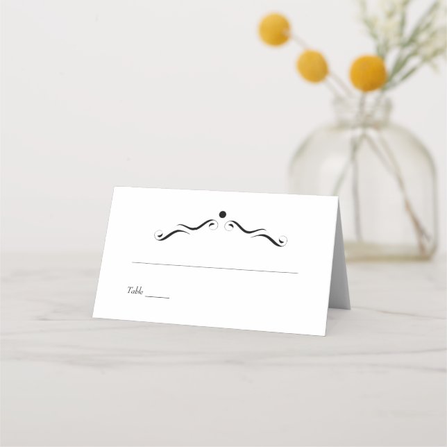 Cartão De Mesa Minimalista Branco (Frente)