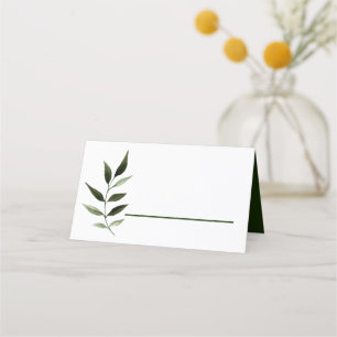 Cartão De Mesa Mínimo Elegante Deixa o Caçador Verde de Oliva