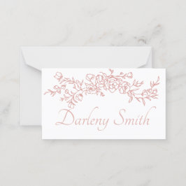 Cartão De Mesa Mínimo Simples de Placa de Colocação