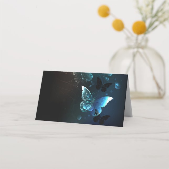 Cartão De Mesa Mint Night Butterflies (Frente)