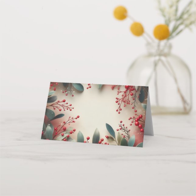 Cartão De Mesa Mistletoe (Frente)
