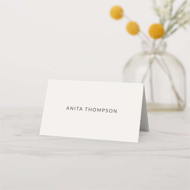 Cartão De Mesa Modern Minimal Micro Wedding Place Card (Frente)