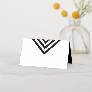 Cartão De Mesa Moderno e minimalista, branco e preto