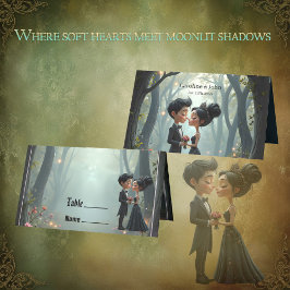 Cartão De Mesa Moonlit Aisle of Eternal Vows –Gothic Wedding Gate