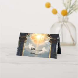 Cartão De Mesa Moonlit Aisle of Eternal Vows –Gothic Wedding Gate