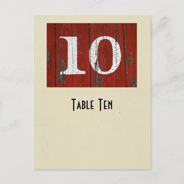 Cartão de mesa nº 10 (Frente)