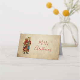 Cartão De Mesa Natais vintages Velho Pai Natal